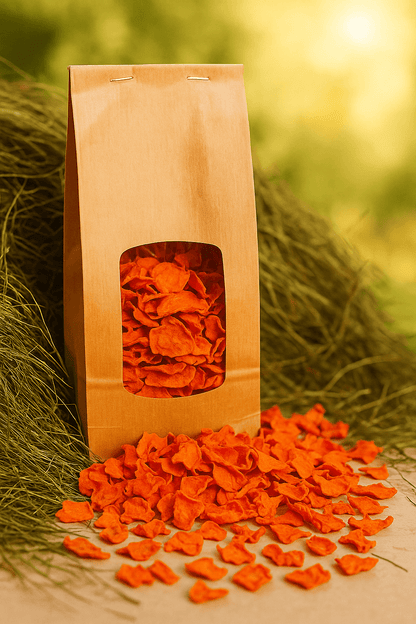 Chips de carottes séchées emballés