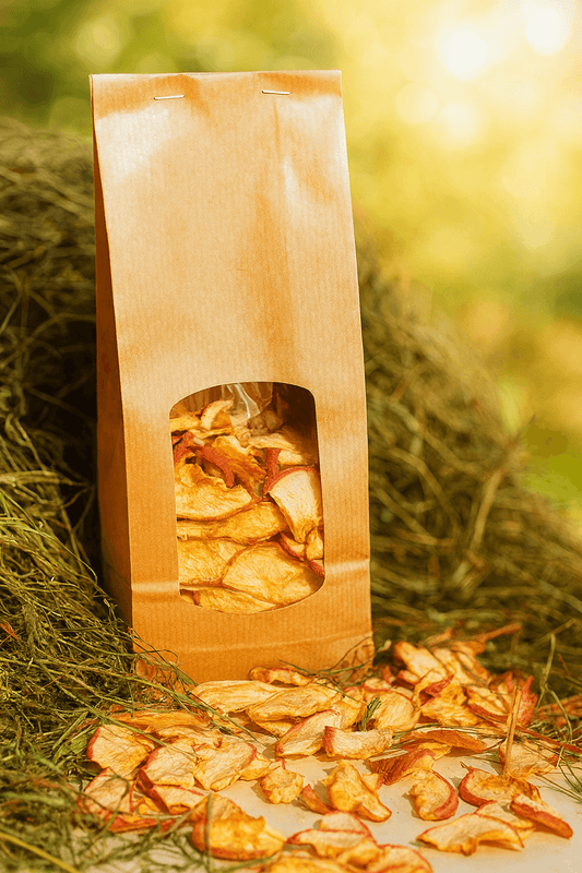 Chips de pommes séchées dans leur emballage