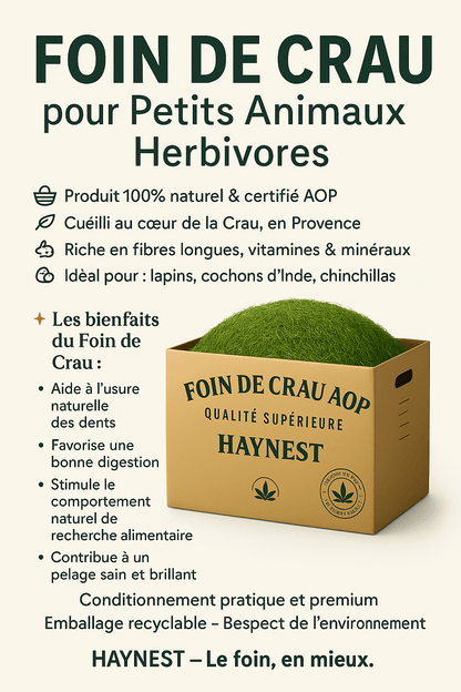 Foin de Crau AOP – Qualité Supérieure, Saveur Naturelle
